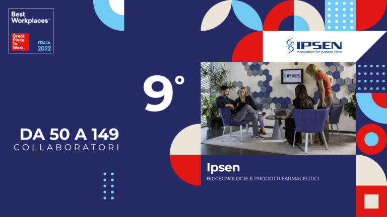 Ipsen S.p.A. si qualifica nella Classifica Best Workplaces™!